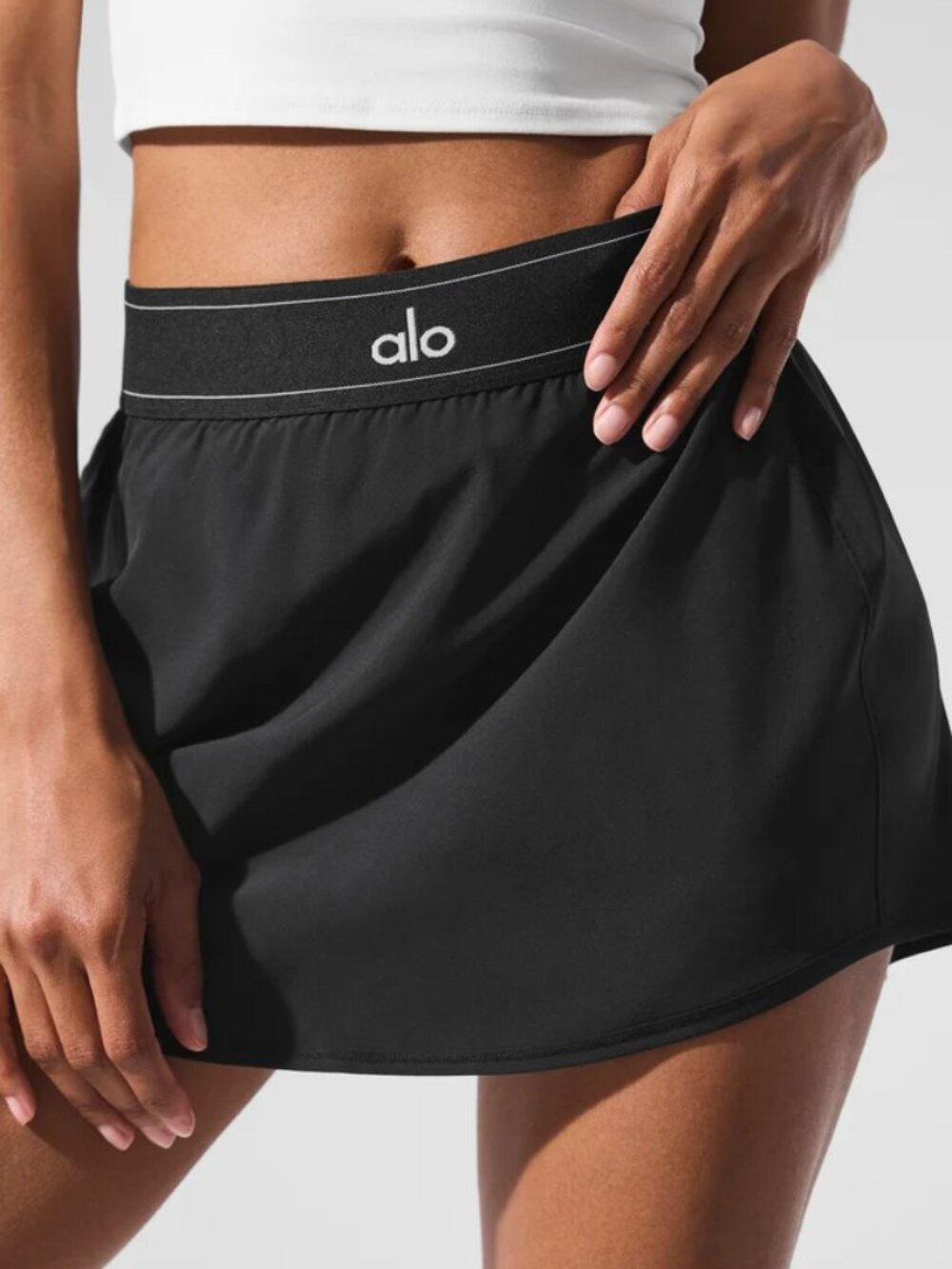 Alo Yoga🥎Match Point Tennis Skirt Black NWT